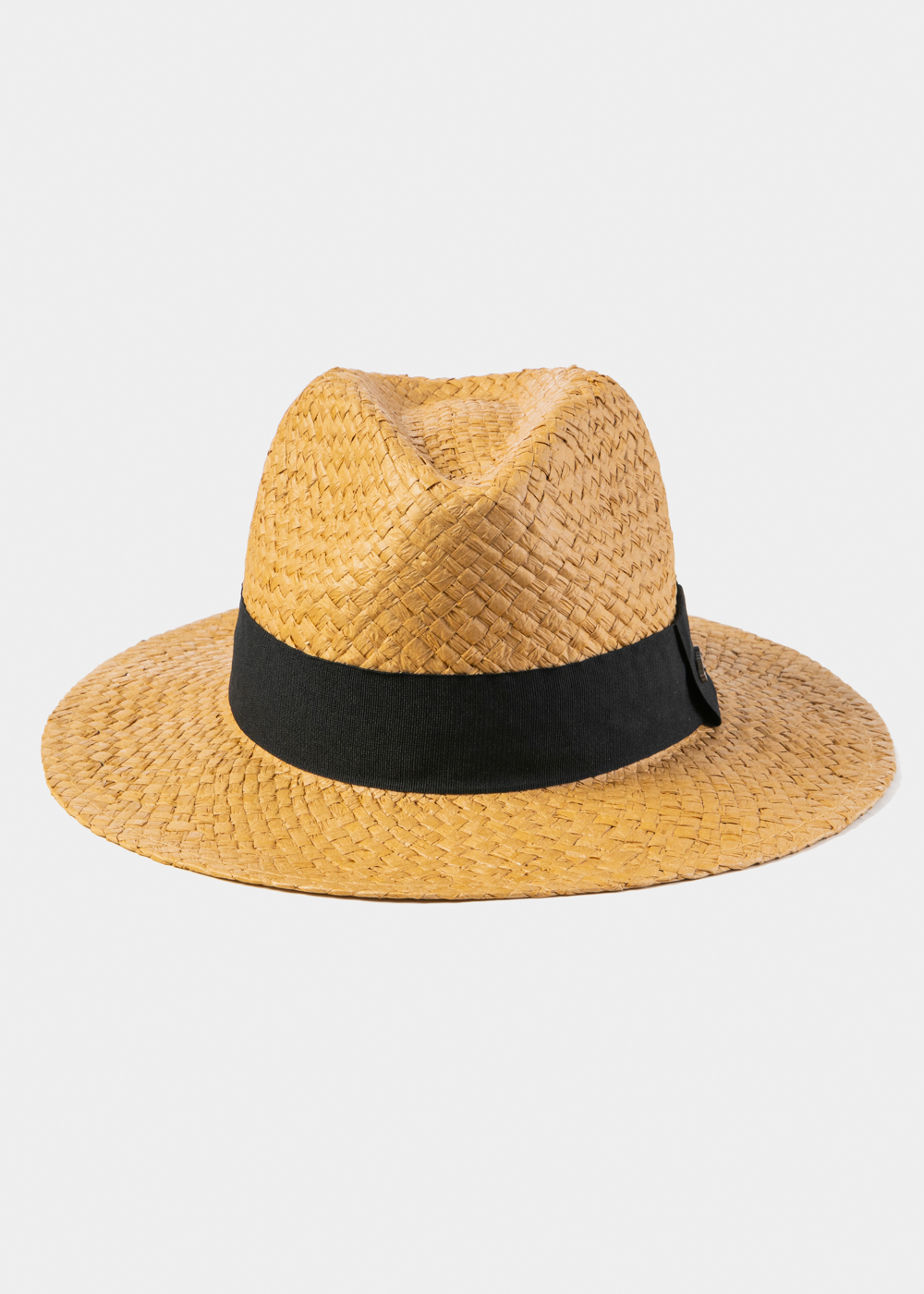 Brown Panama Style Hat w/ Black Hatband