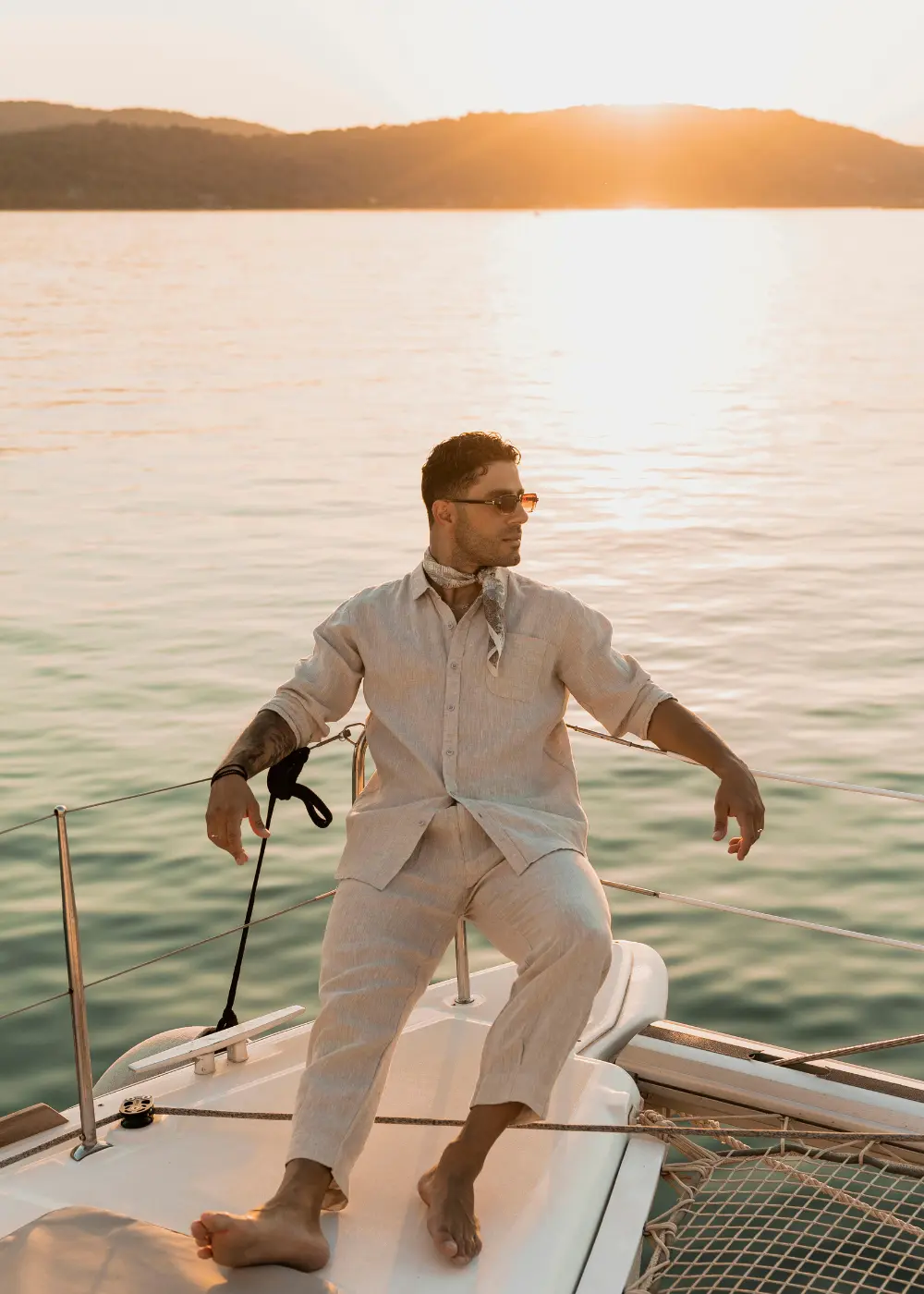 100% Linen Natural Beige Pants