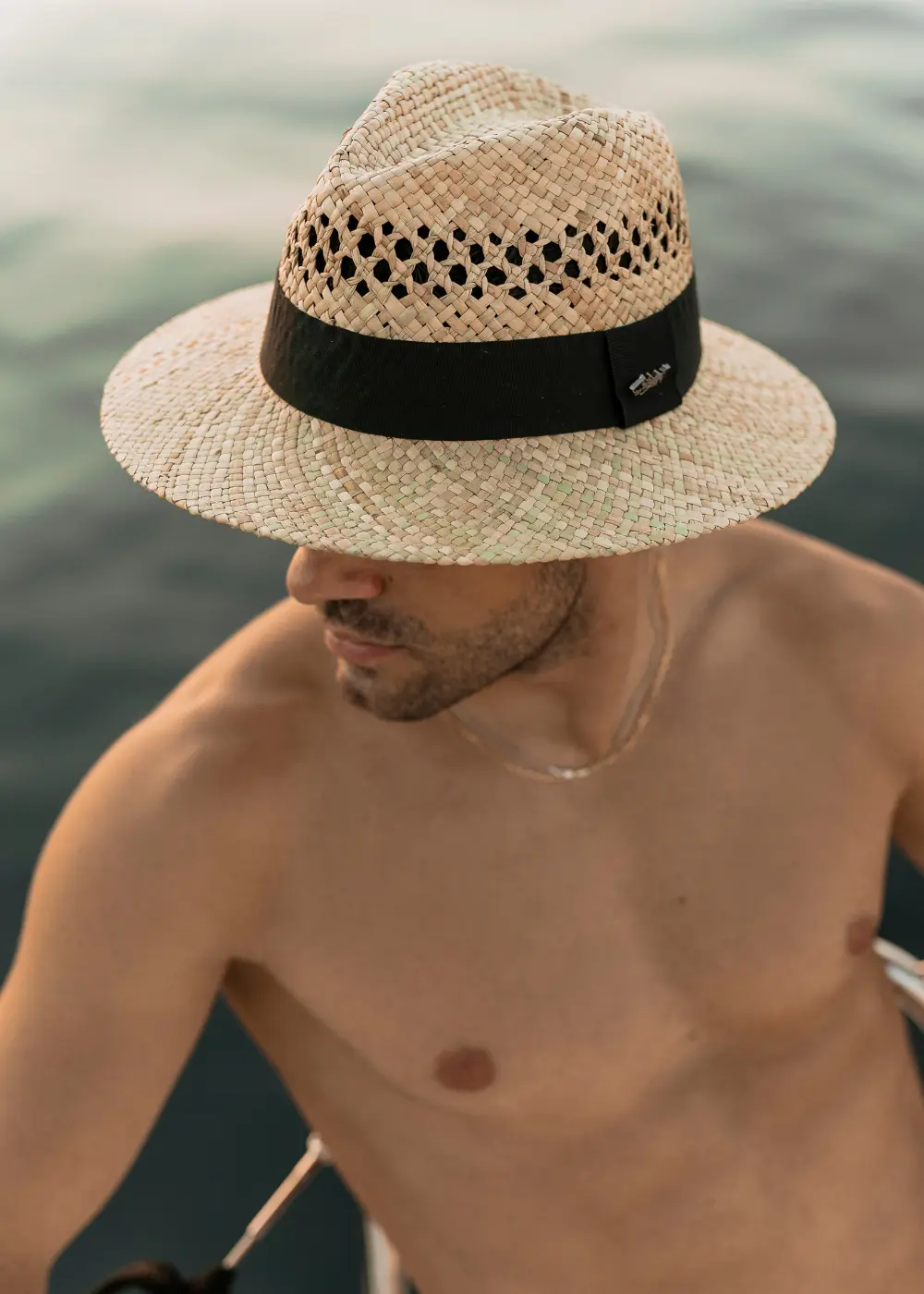 Natural Straw Panama Style Hat