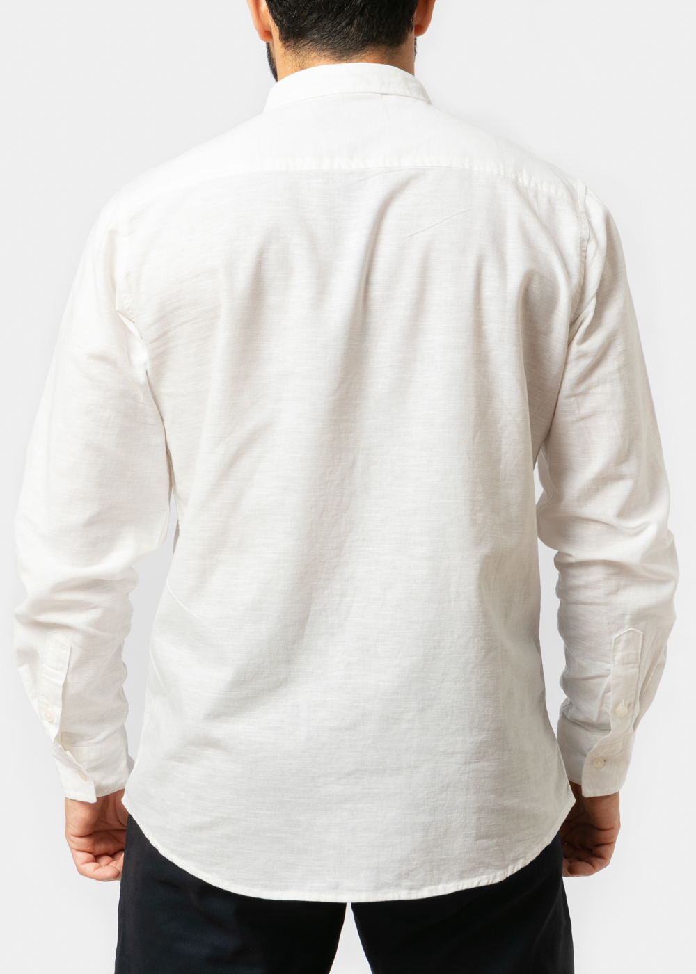 Linen - Cotton White Classic Shirt