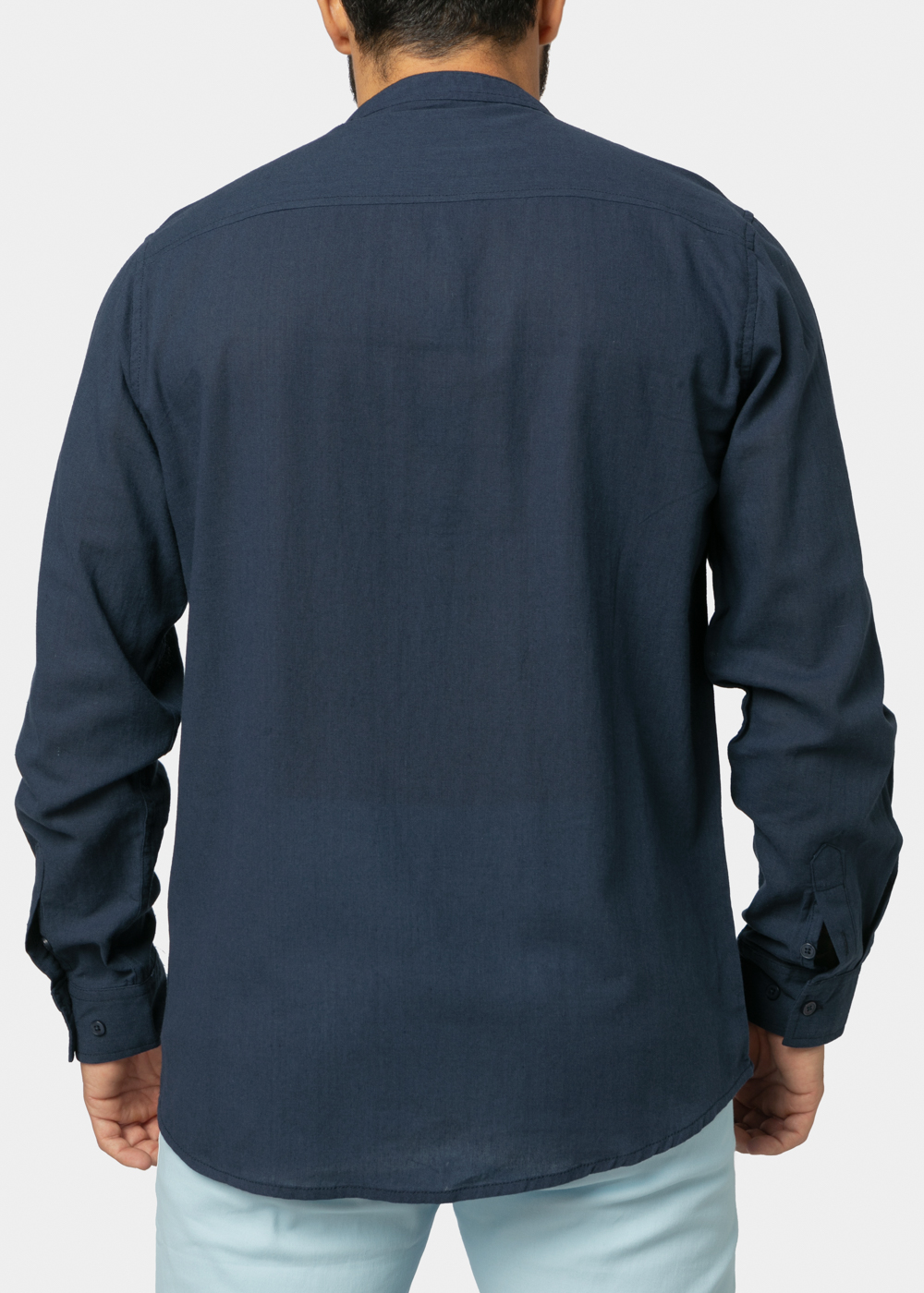 Navy Blue Mao Shirt 