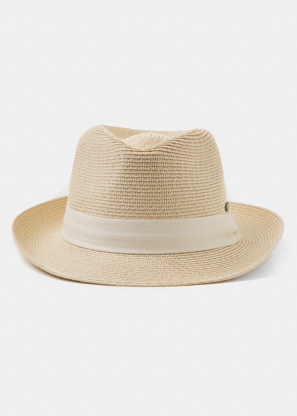 Ecru Fedora Hat w/ cream hatband