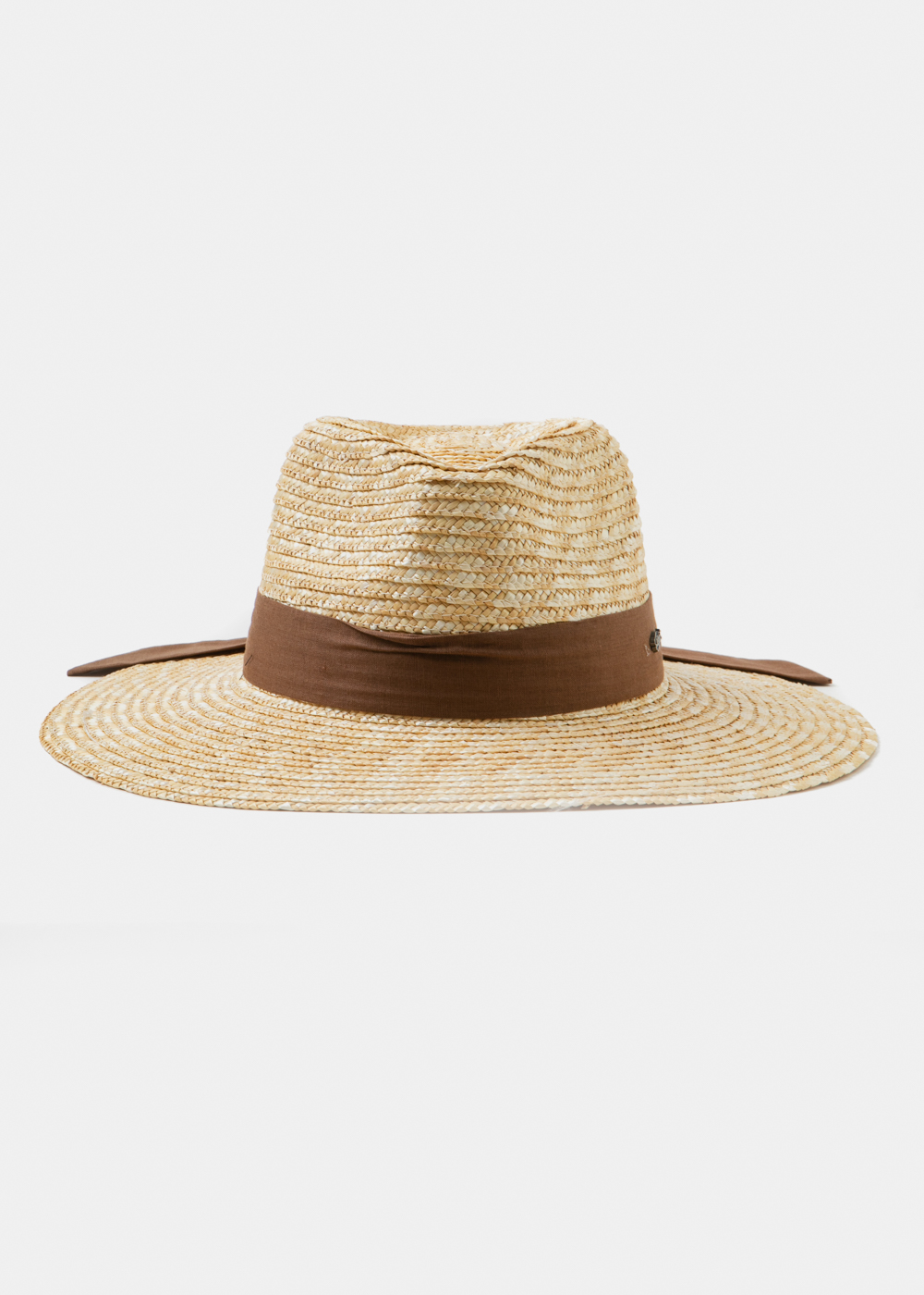 Handmade Natural Straw Panama Style Hat w/ maroon ribbon