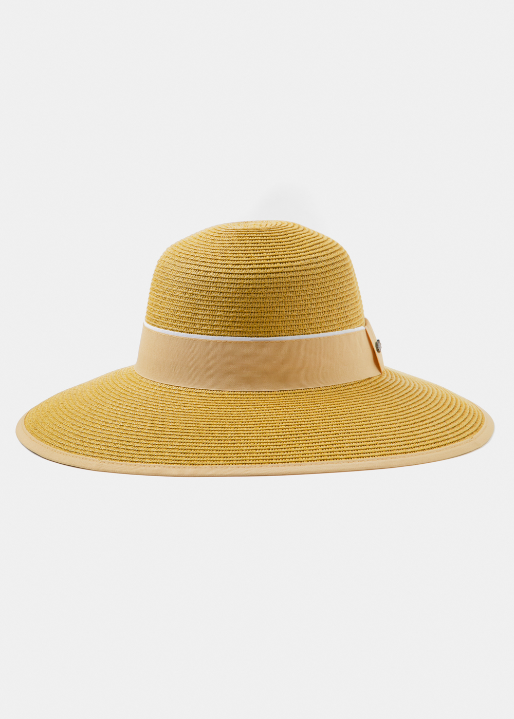 Mustard Straw Hat w/ mustard hatband