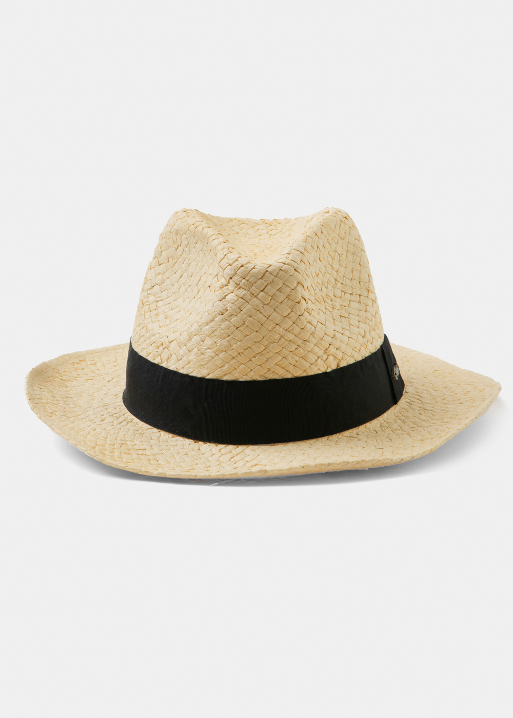 Beige Braided Panama Style Hat 