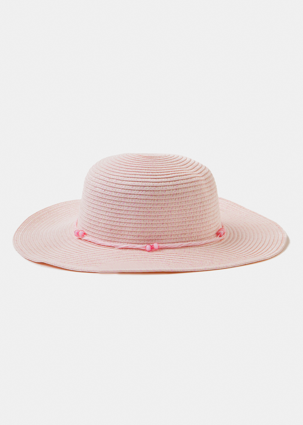 Girls Pink Straw Hat