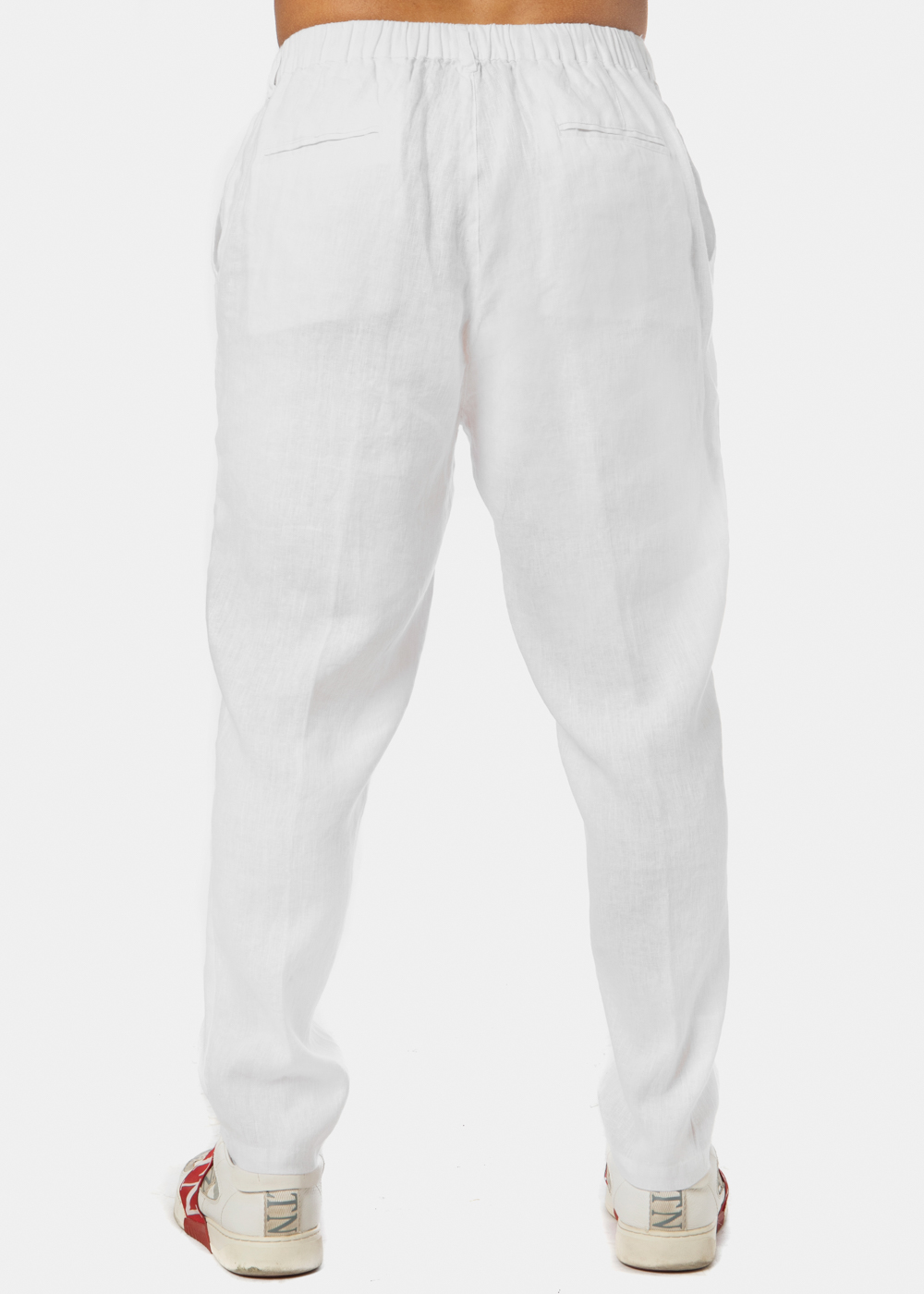 100% Linen White Long Pants