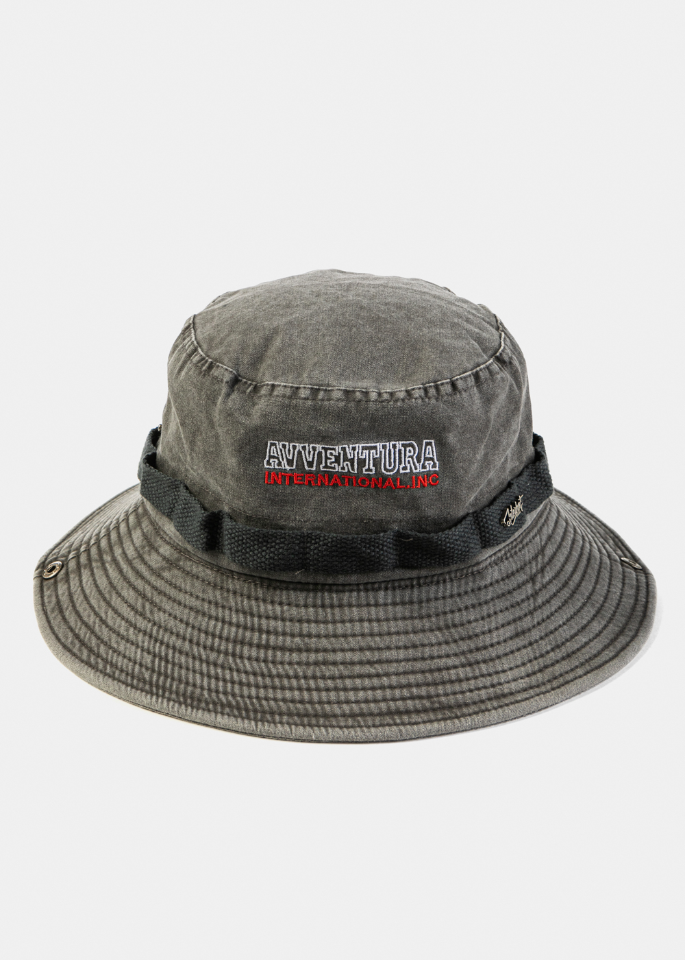 Grey Washed Cotton Bucket Hat