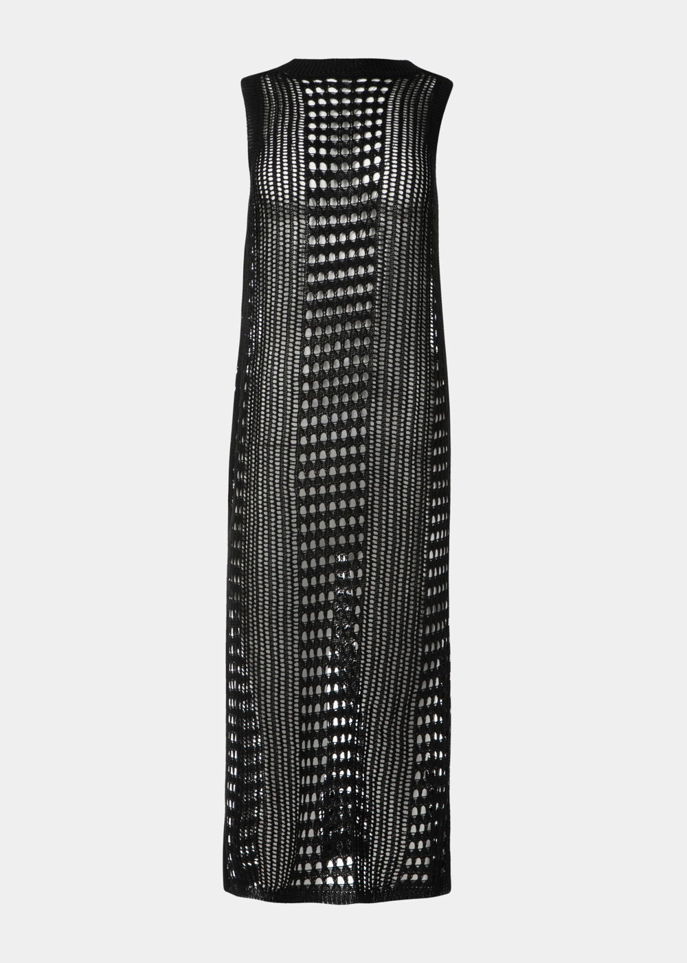 Black Knitted Beachwear w/ Side Tears