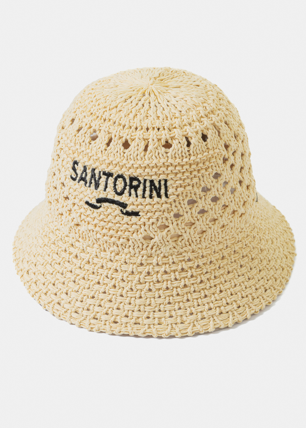 Beige "Santorini" Knitted Bucket Hat 