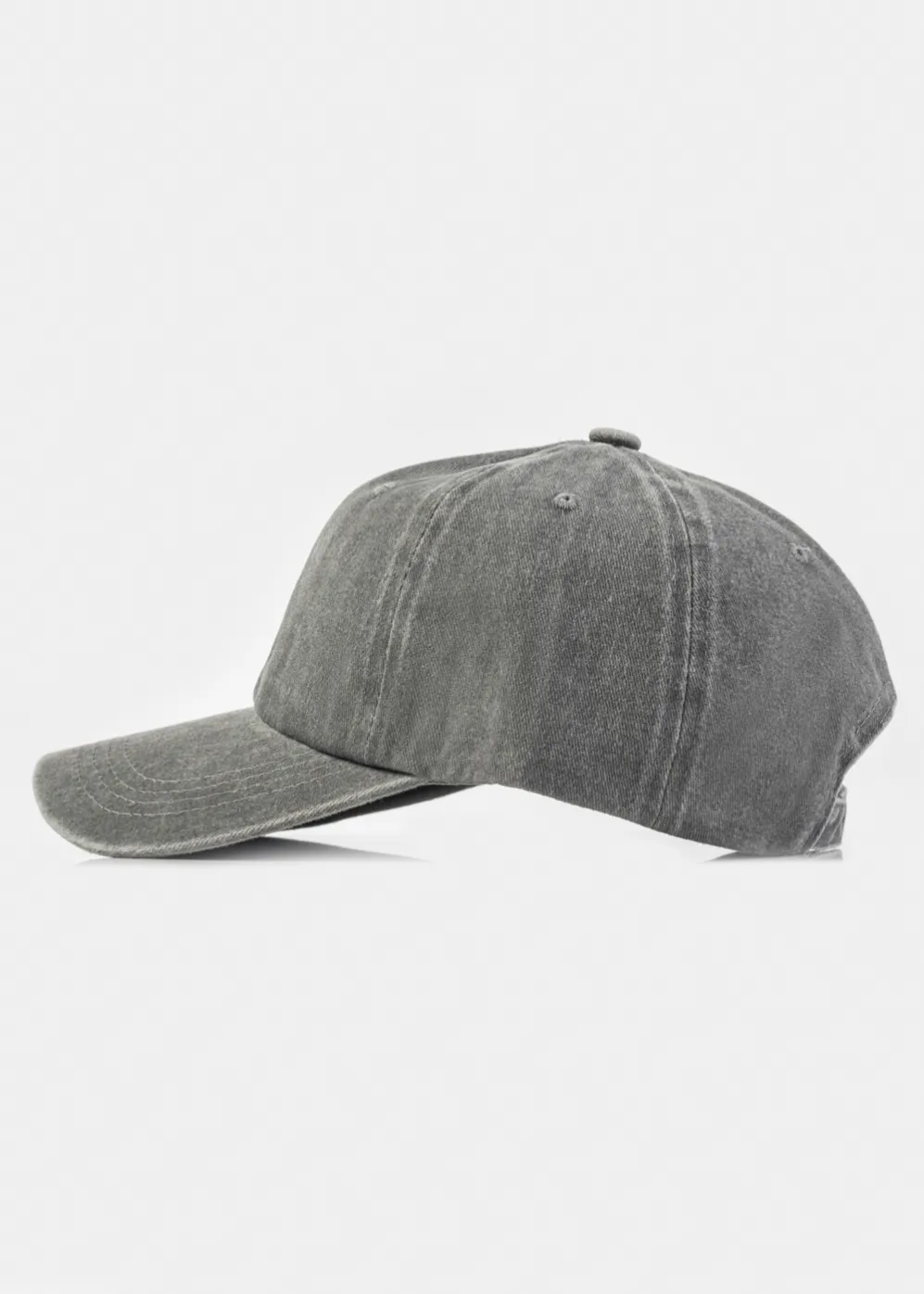 Washed Cotton Twill Cap - Light Grey