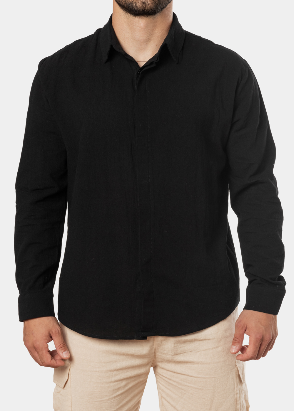 Black cotton summer shirt