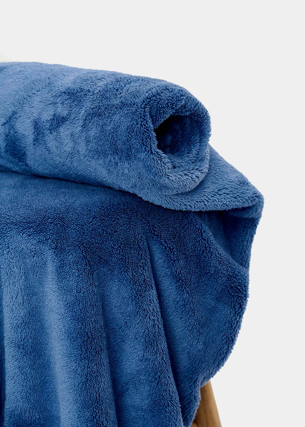 Navy blue fluffy towel