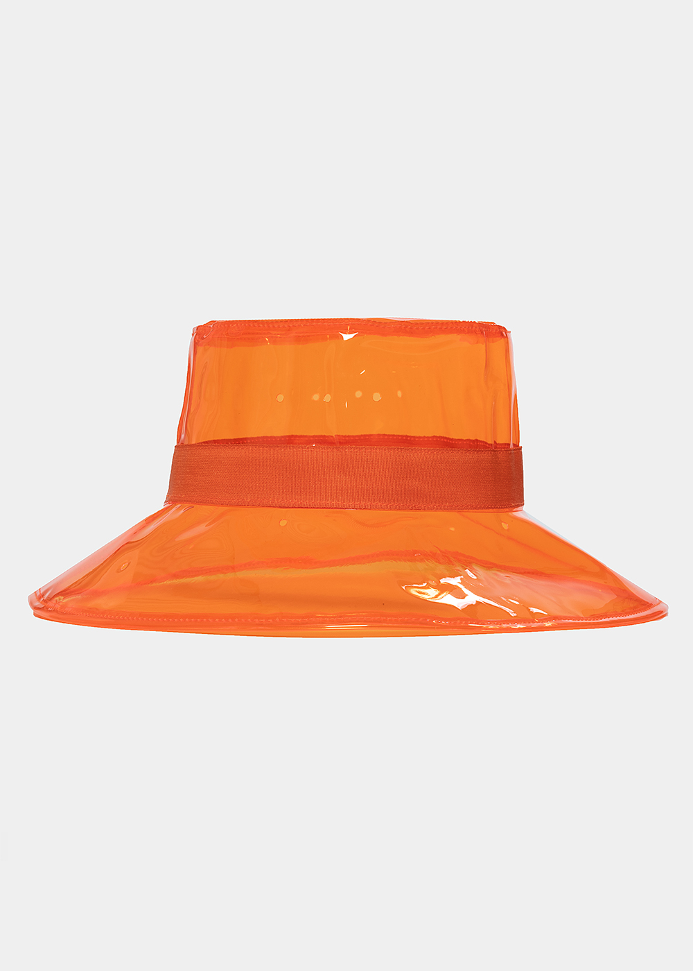 Orange vinyl hat